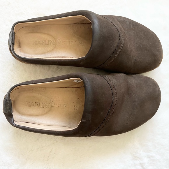 HALFINGER LEATHER CLOGS SIZE 40 or 9 MINIMALIST CONTEMPORARY MODERN TRENDY - Picture 7 of 9